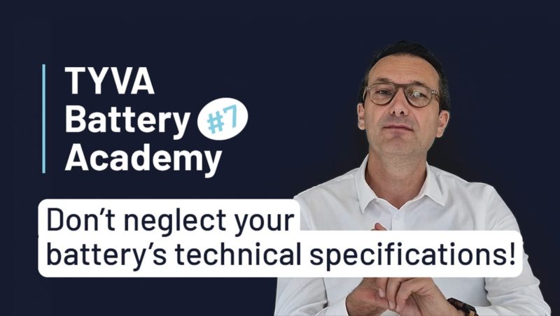 TYVA Battery Academy batteries technical specifications
